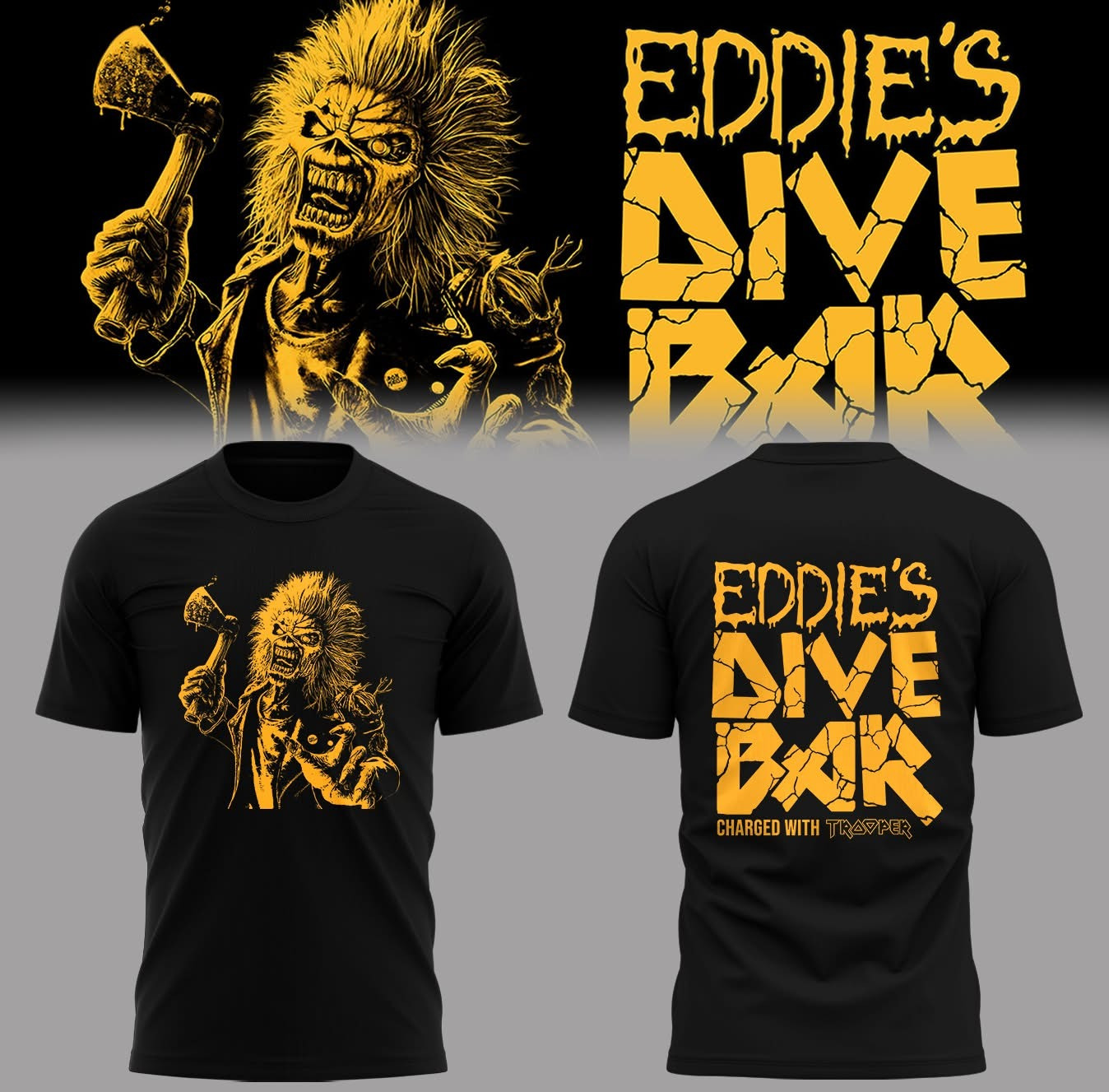 Iron Maiden Run For Your Lives Tour 2025 Shirt Eddie's Dive Bar Fan Concert Merch Gifts