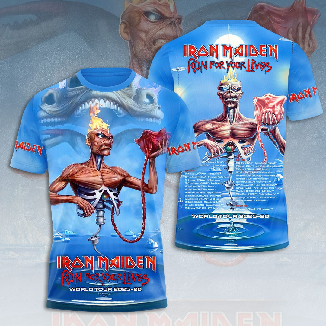 Iron Maiden Run For Your Lives World Tour 2025 26 T-Shirt Jaws Thank You For Your Memmories 50th Anniversary T-Shirt Unique Gifts For Fan Lovers