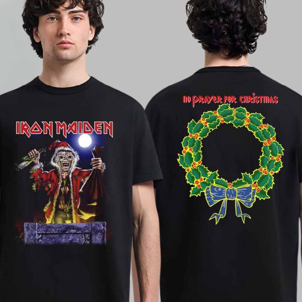 Iron Maiden Santa Eddie No Prayer For Christmas T-Shirt Iron Maiden Merch Xmas Gifts For Fans Iron Maiden Santa Eddie No Prayer For Christmas T-Shirt Iron Maiden Merch Xmas Gifts For Fans