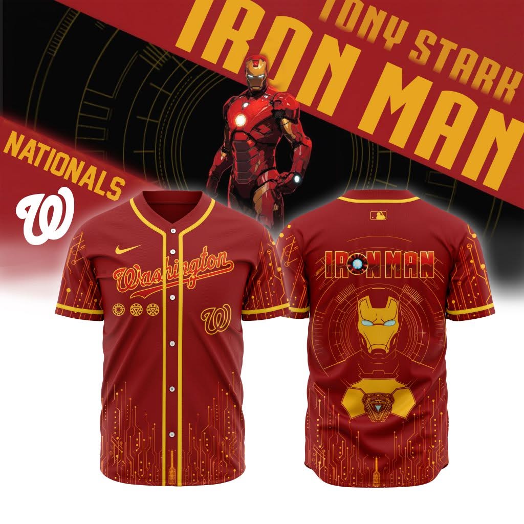 Iron Man x Washington Nationals Jersey Gift Ideas For Baseball Players