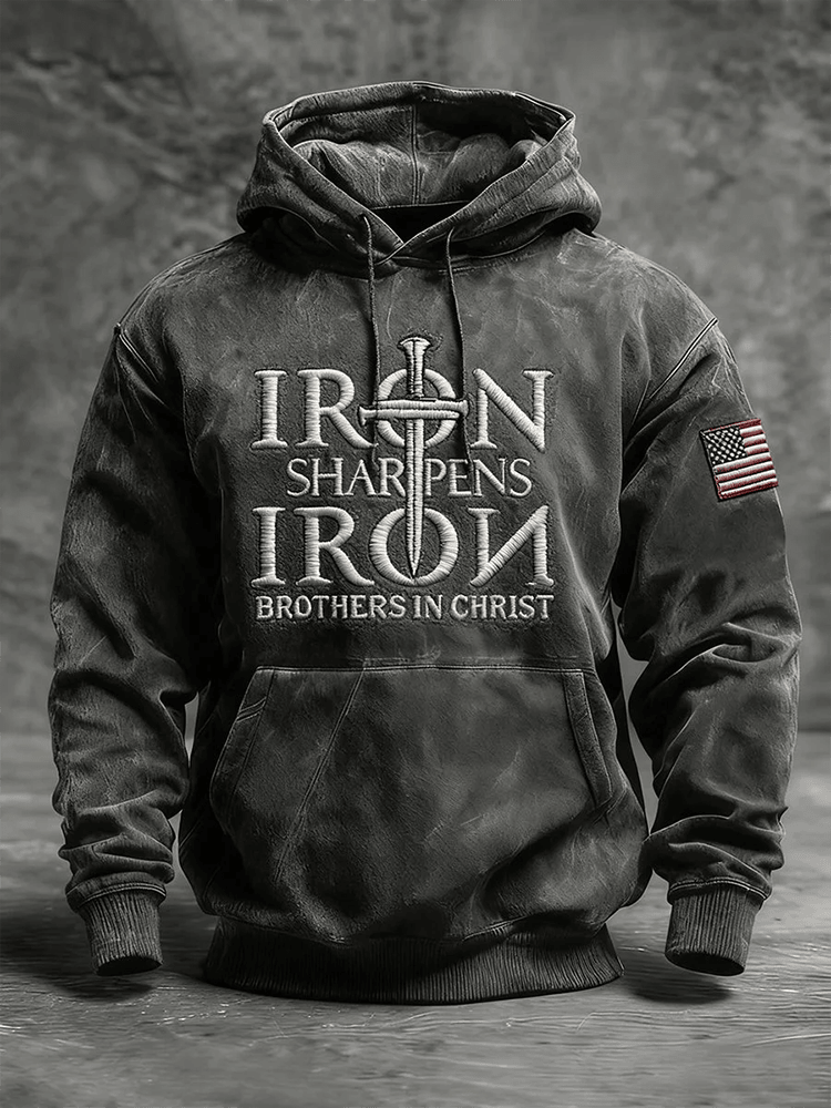 Iron Sharpens Iron Brothers In Christ Hoodie Jesus Merch Gift For Brothers