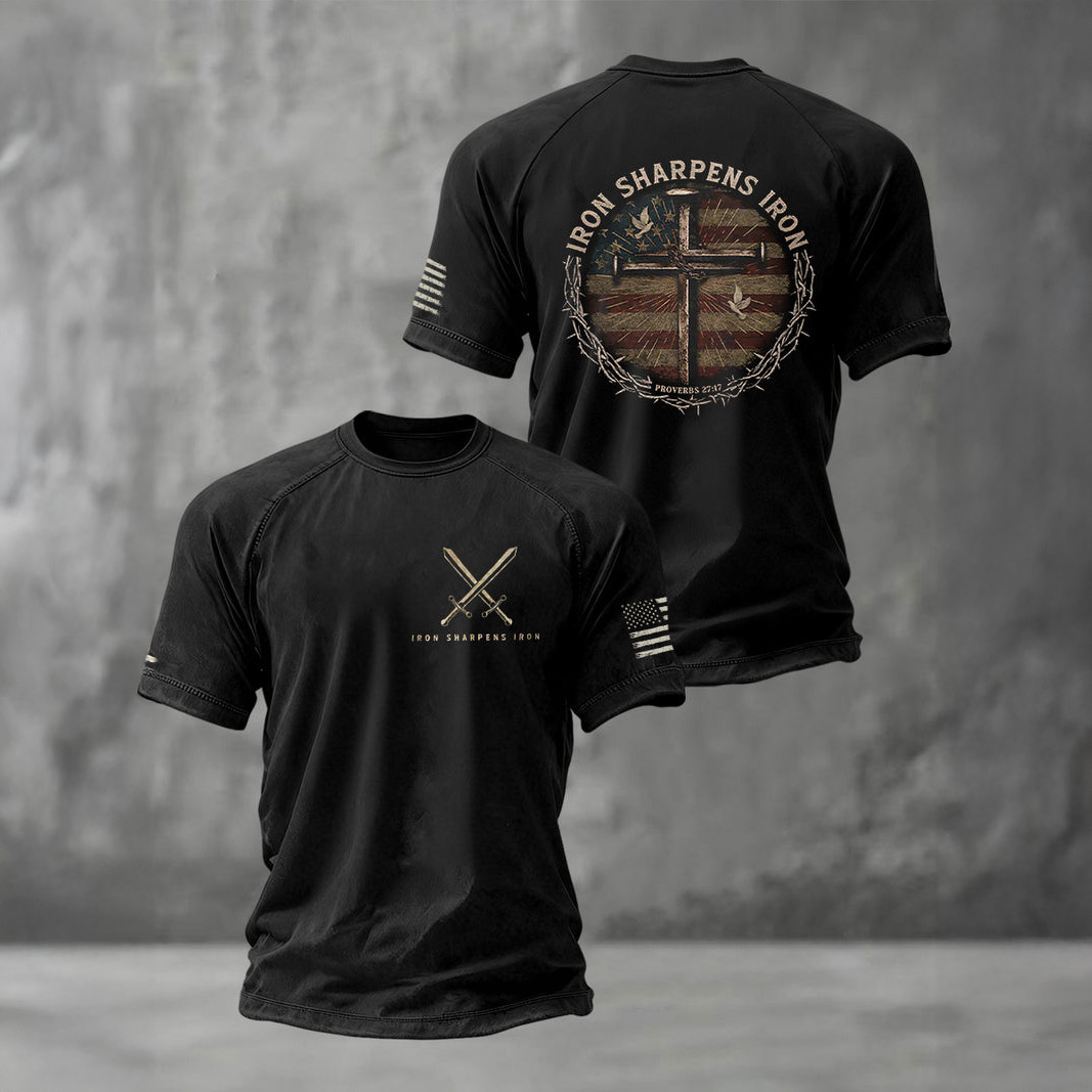 Iron Sharpens Iron Faith T-Shirt God Is Good Shirt Best Present For Husband