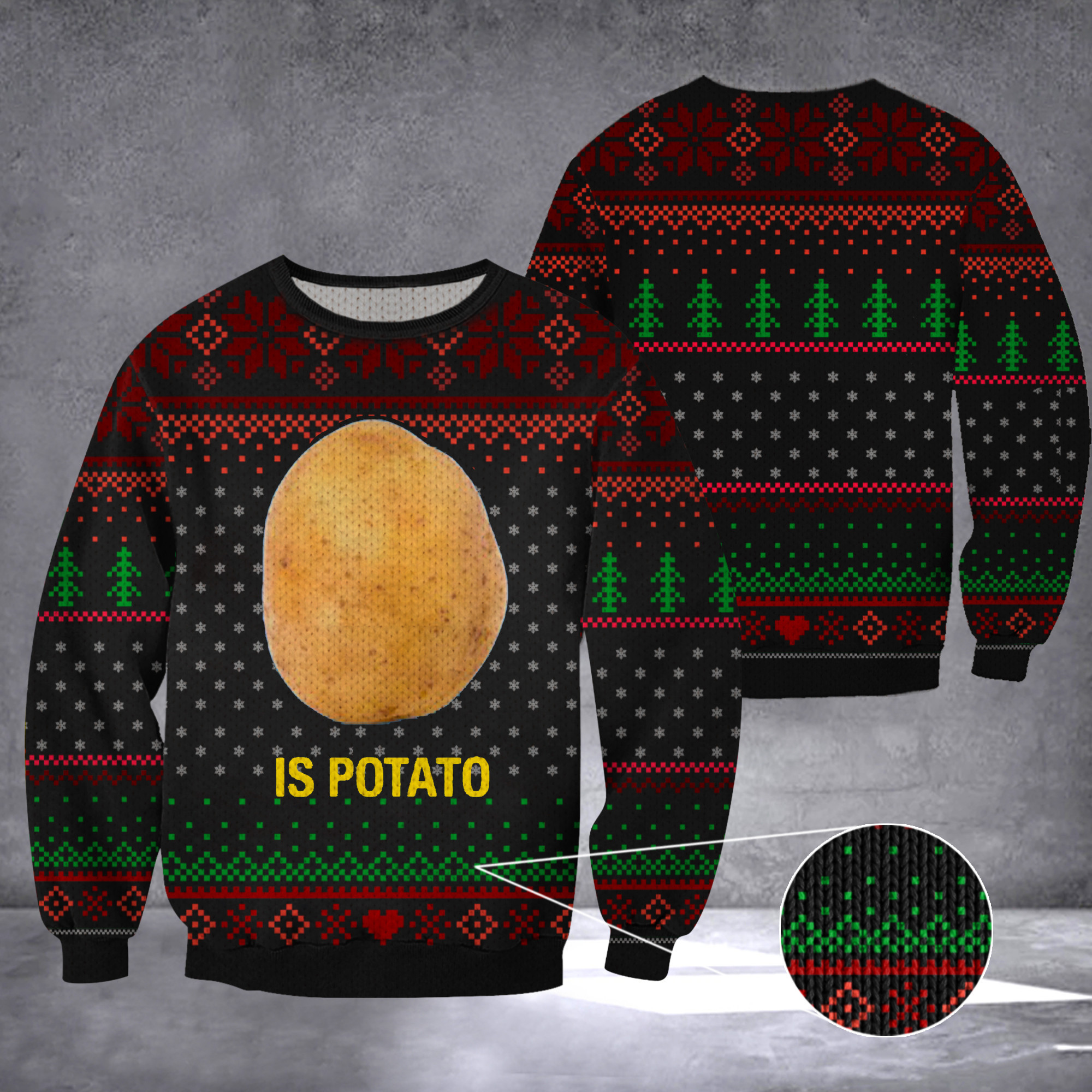 Is Potato Ugly Christmas Sweater Stephen Colbert Is Potato Merch Clothing