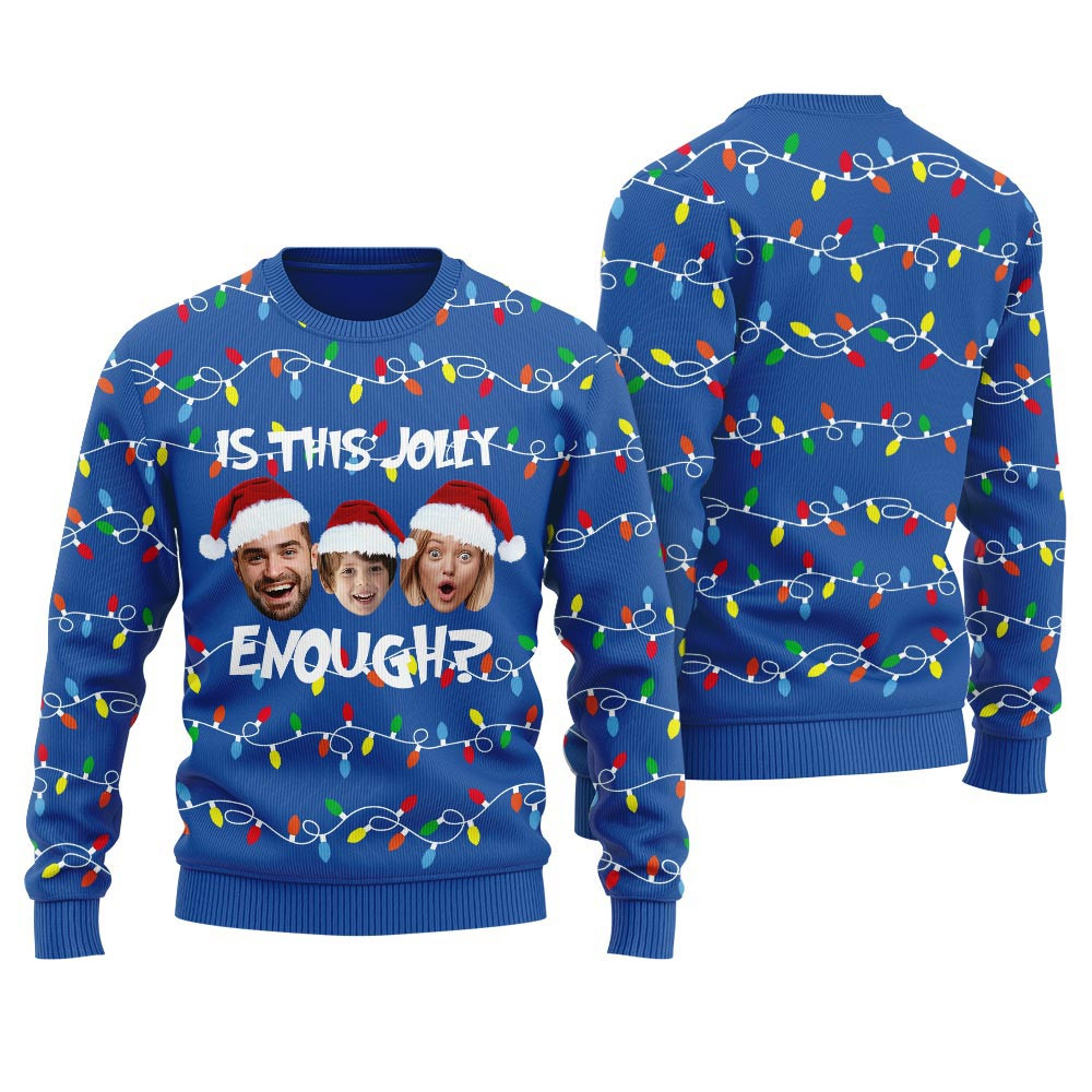 Is This Jolly Enough Custom Family Ugly Sweater For Men Christmas Sweaters For Men