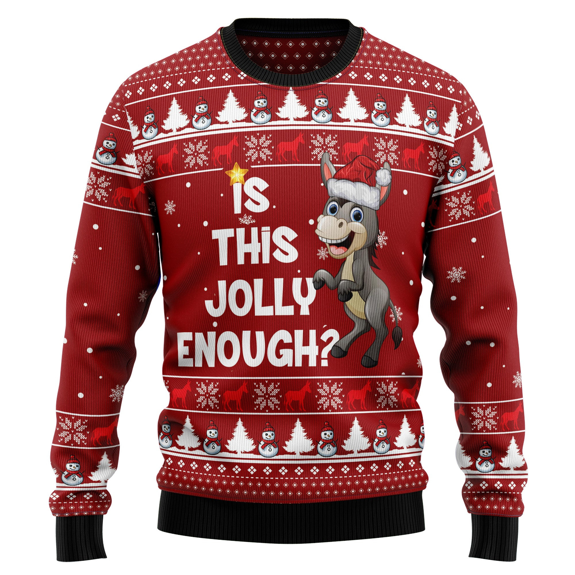 Is This Jolly Enough Donkey Ugly Christmas Sweater