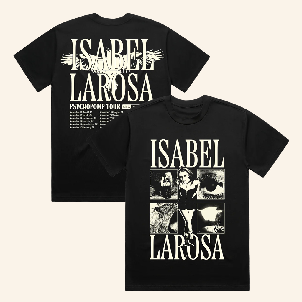Isabel Larosa Merch Psychopomp Tour Black T-Shirt Gifts For Music Fans Isabel Larosa Merch Psychopomp Tour Black T-Shirt Gifts For Music Fans