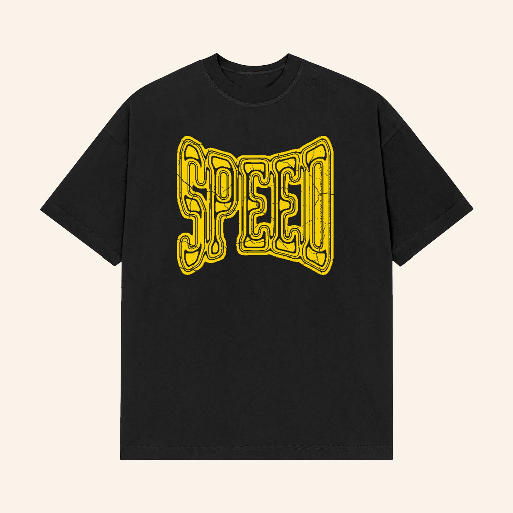 IShowSpeed Merch Gold Logo Black T-Shirt Gift Ideas For Dudes