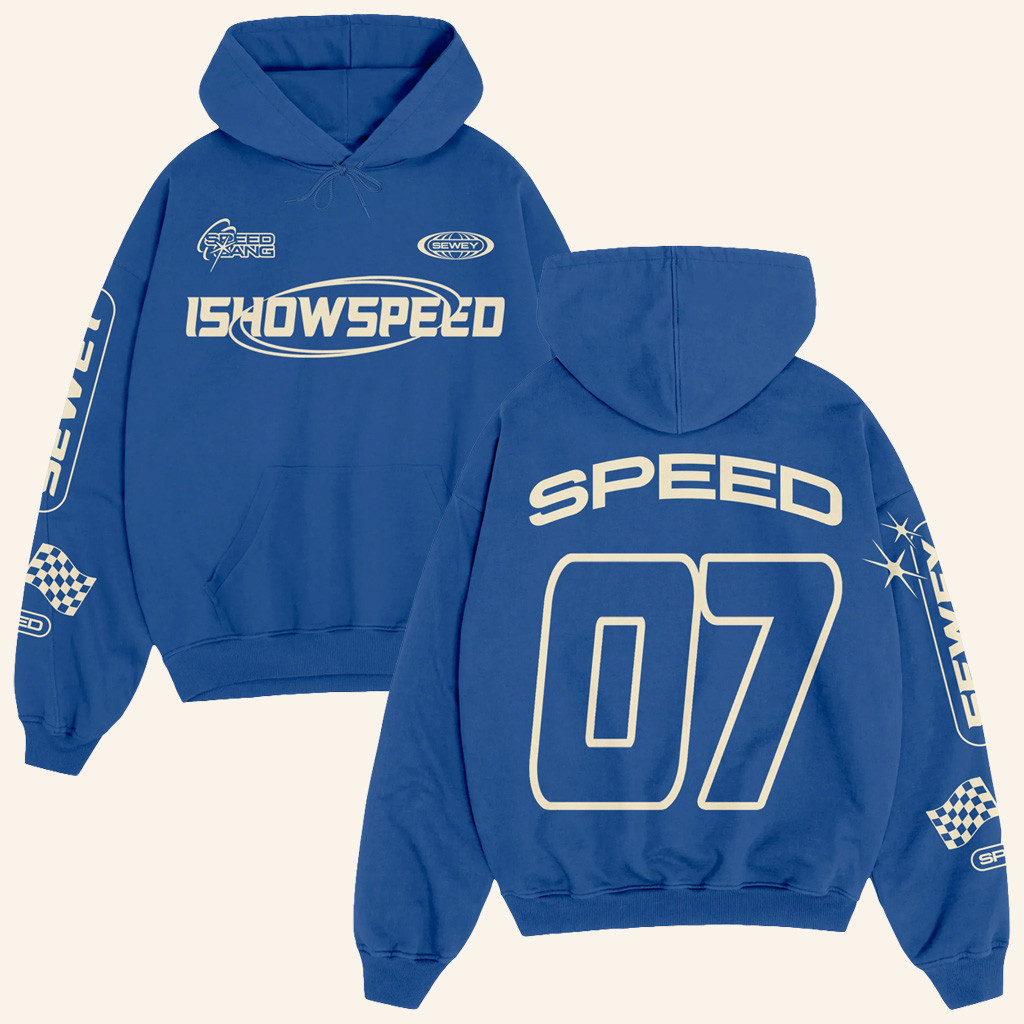 IShowSpeed Merch Racing Royal Hoodie Fan Clothing Gift Ideas For Friends IShowSpeed Merch Racing Royal Hoodie Fan Clothing Gift Ideas For Friends