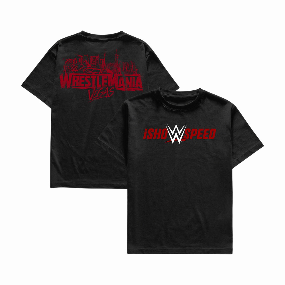 IShowSpeed x WrestleMania T-Shirt WrestleMania Vegas Clothes Best Gift For Wrestling Fans