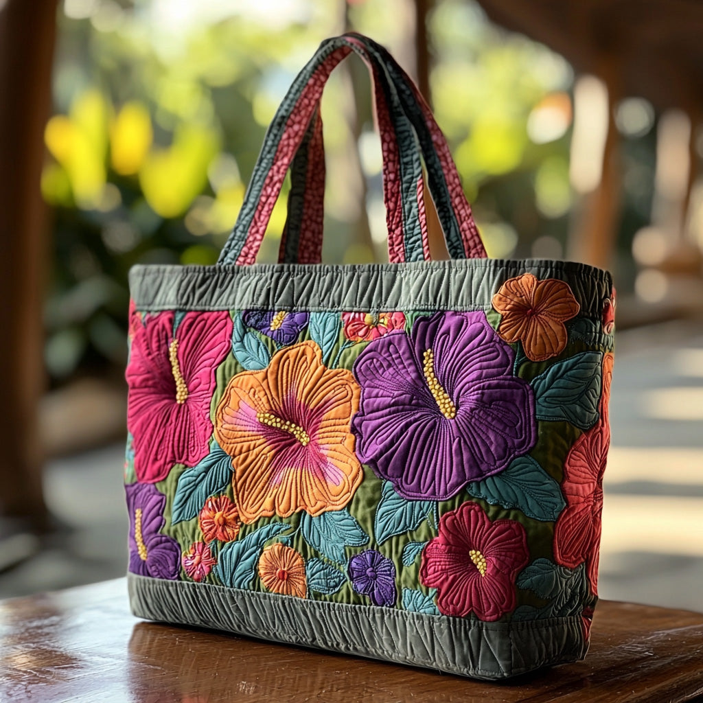 Island Bloom Quilted Tote Bag Best Christmas Gifts For Women