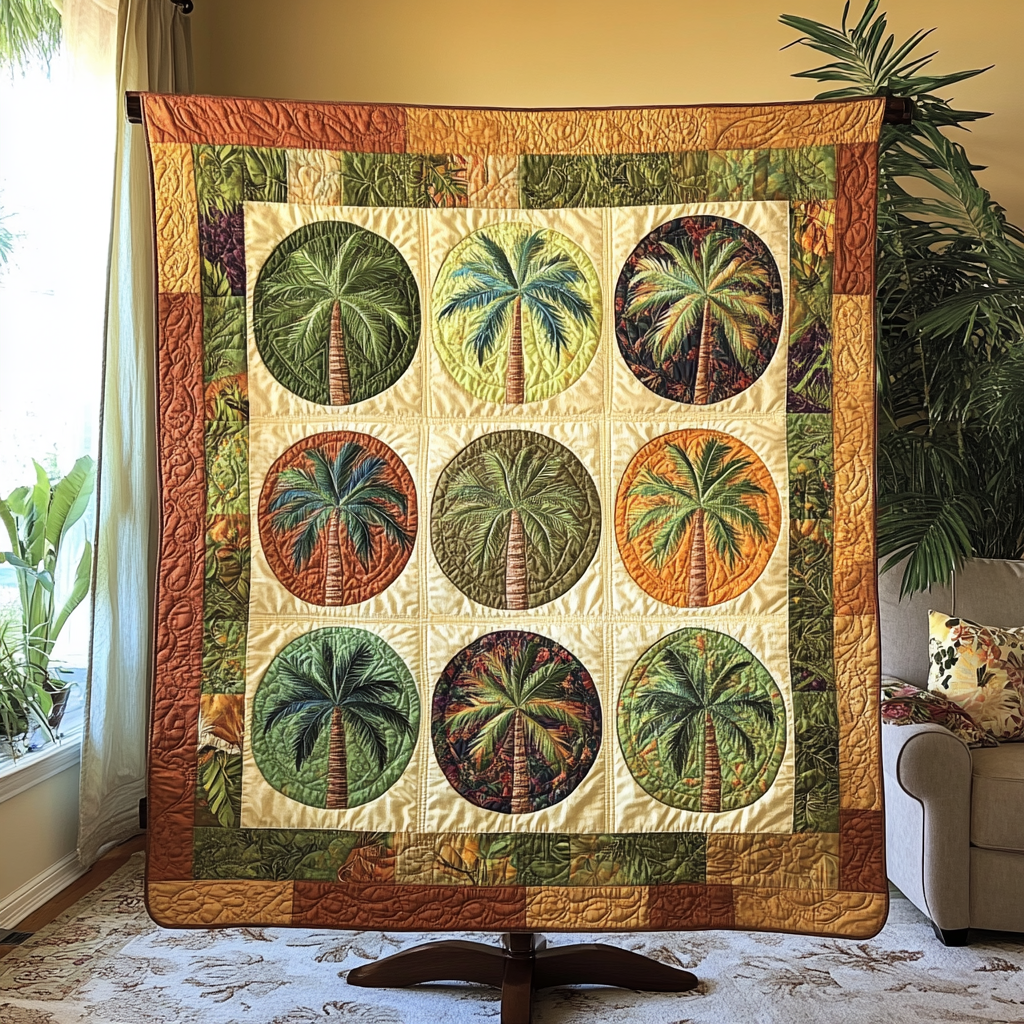 Island Dream Quilted Blanket Cool Throw Blanket Beach Themed Gift Ideas