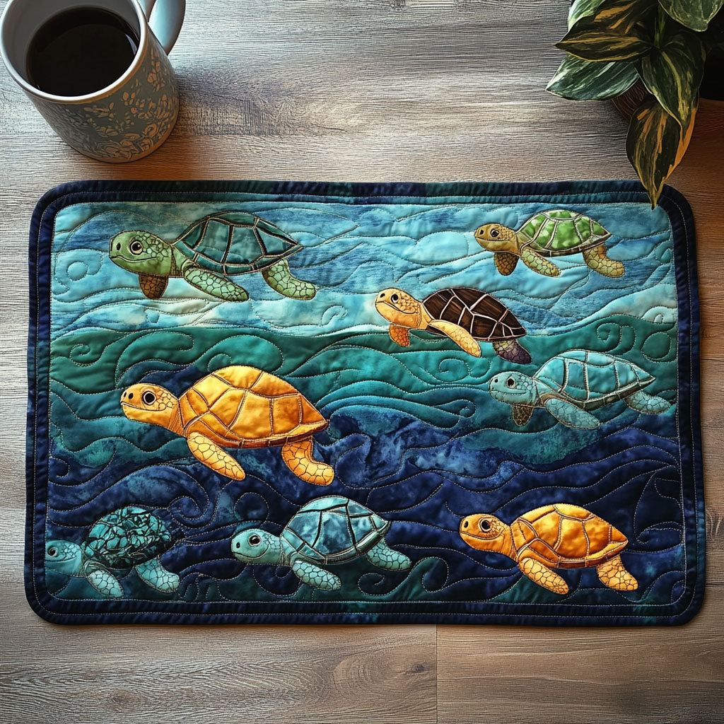 Island Dreamer Quilted Placemat Christmas Home Dec Presents For Ocean Lovers