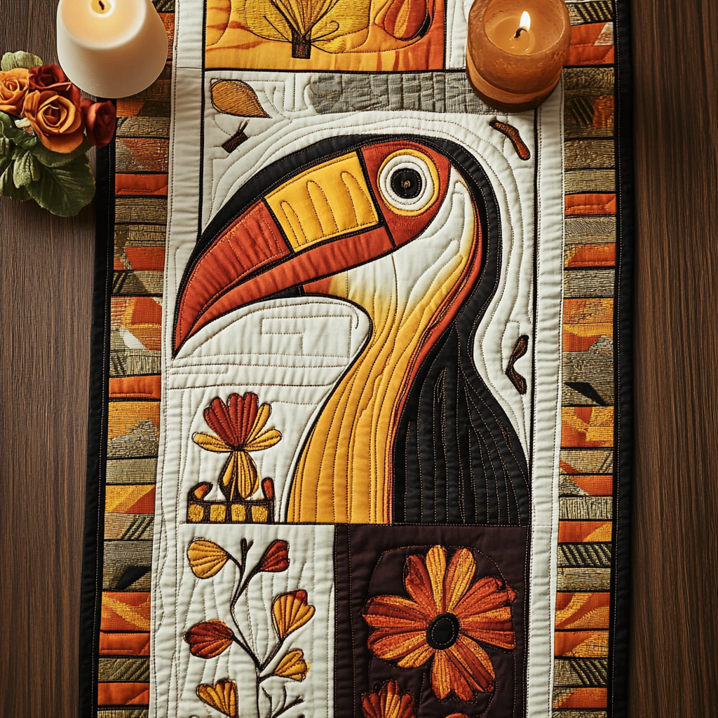 Island Flair Quilted Table Runner Dinner Table Decor Ideas Gift Ideas For Birders