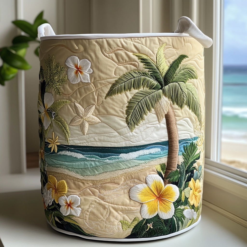 Island Glow Quilted Laundry Basket Holiday Season Merch