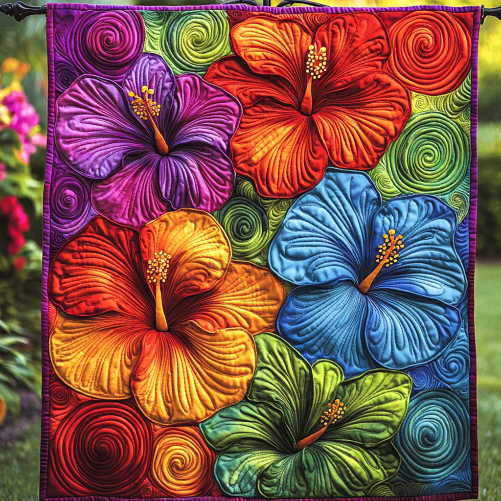 Island Petal Dance Quilted Blanket Cute Bedroom Decor Best Gifts For Flower Lovers