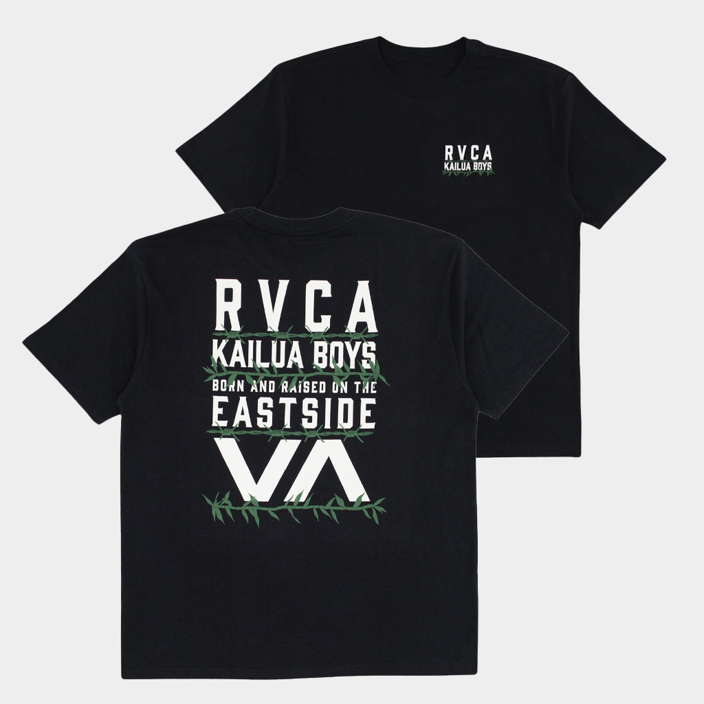Island Snow Storm Merch RVCA Kailua Boys Barbed T-Shirt Birthday Present For Him