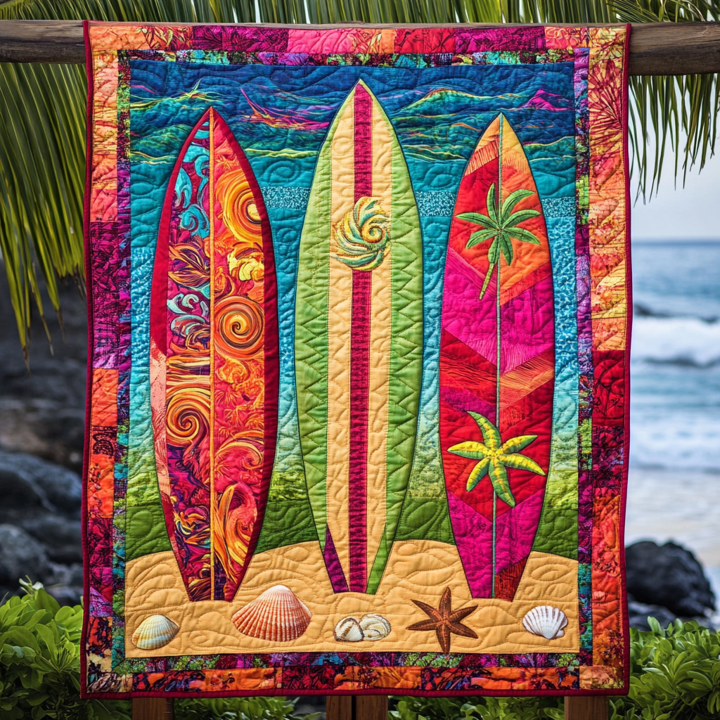 Island Vibes Quilted Blanket Best Couch Throw Blanket African American Gifts For Women