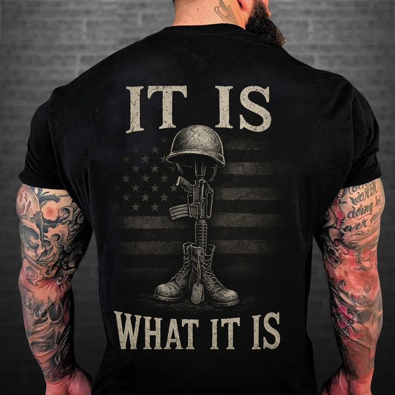 It Is What It Is T-Shirt Military Boots Dog Tags Shirt Unique Veteran Gift Ideas