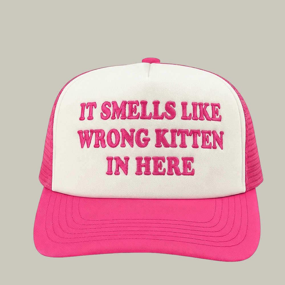 It Smells Like Wrong Kitten In Here Hat Internet Meme Baseball Cap Funny Gift For Her