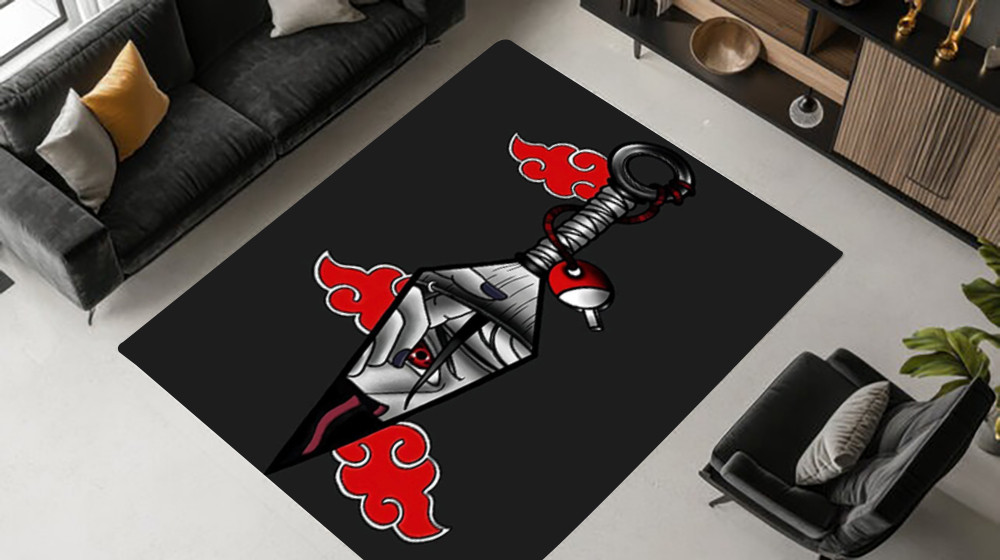Itachi Naruto Rug Akatsuki Mat Anime Fans Gifts Bedroom Decorations