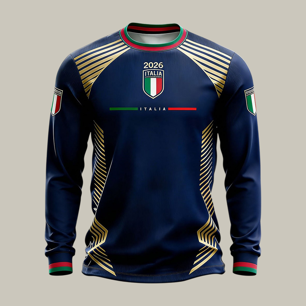 Italia 2026 FIFA Club World Cup Bracket Long Sleeve Shirt Soccer Apparel Game Day Gift For Him