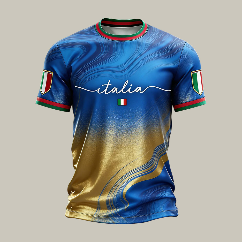 Italia 2026 FIFA World Cup T-Shirt Soccer Clothing Line Father's Day Gift For Men