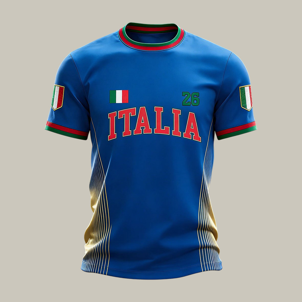 Italia FIFA World Cup 2026 T-Shirt Soccer Clothes Best Gift For Dad Birthday