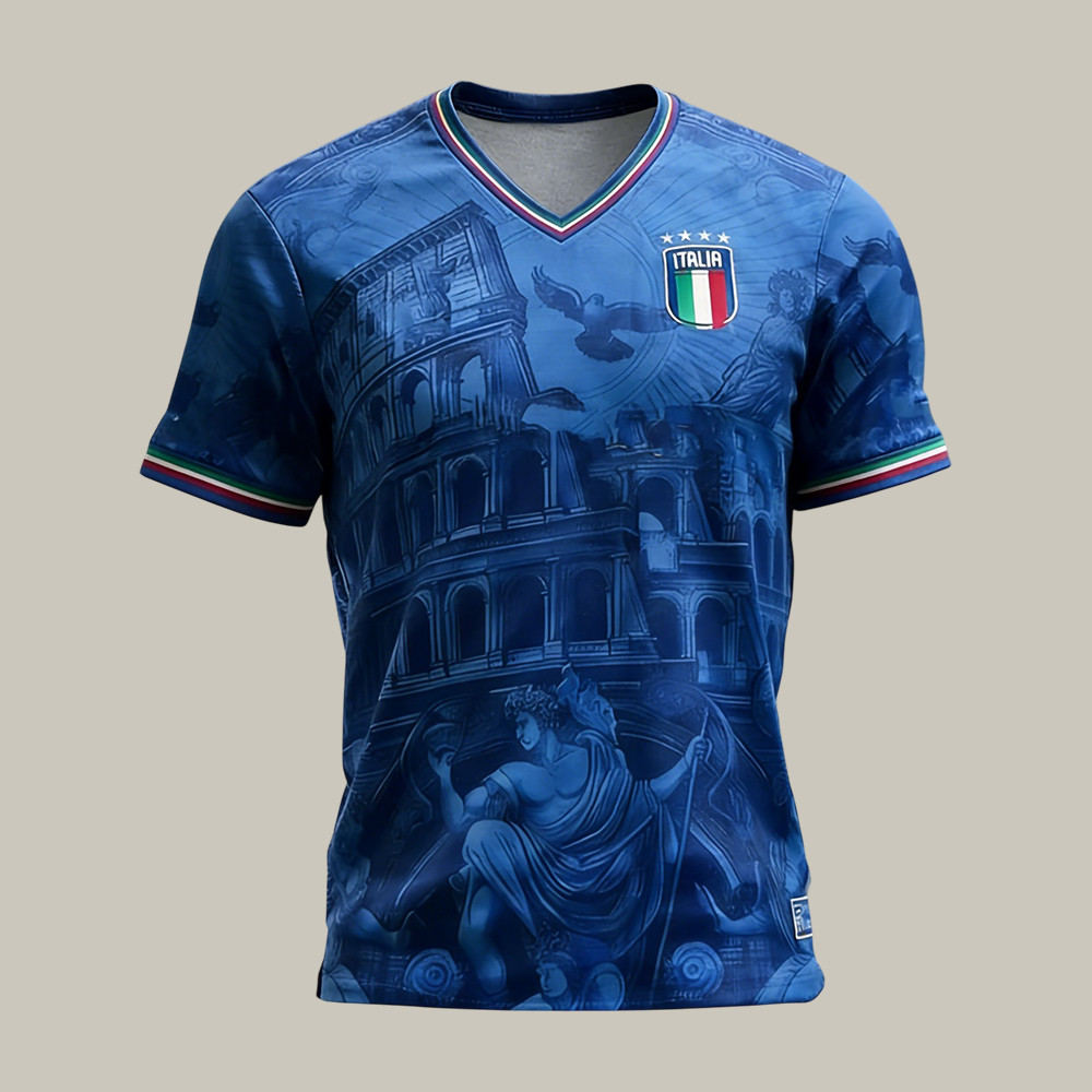 Italia National Football Fan V-Neck Shirt FIFA World Cup 2026 Clothes Present Ideas For Father's Day