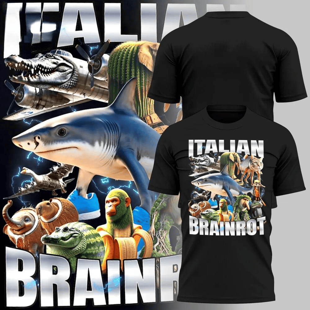 Italian Brainrot Shirt Funny Trending T-Shirt First Fathers Day Gift Ideas