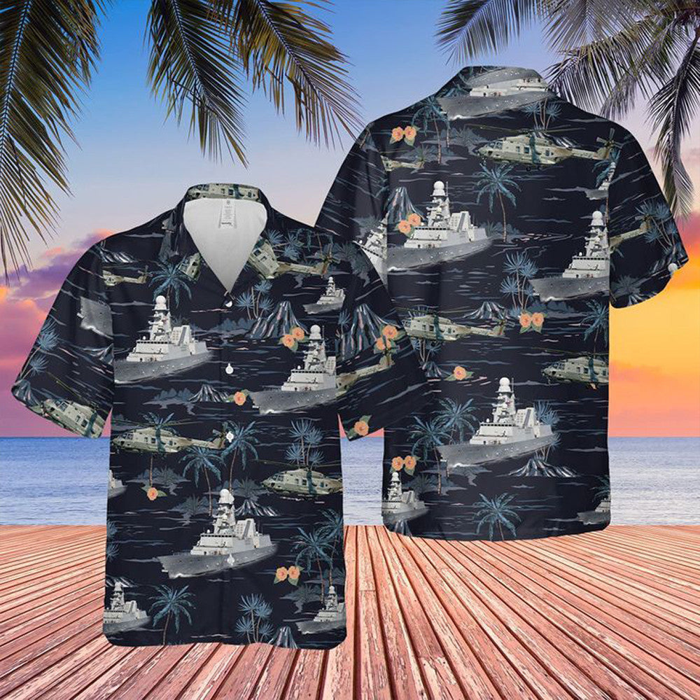 Italian Navy Andrea Doria Hawaiian Shirt Andrea Doria Military Ship Aloha Shirt Gifts