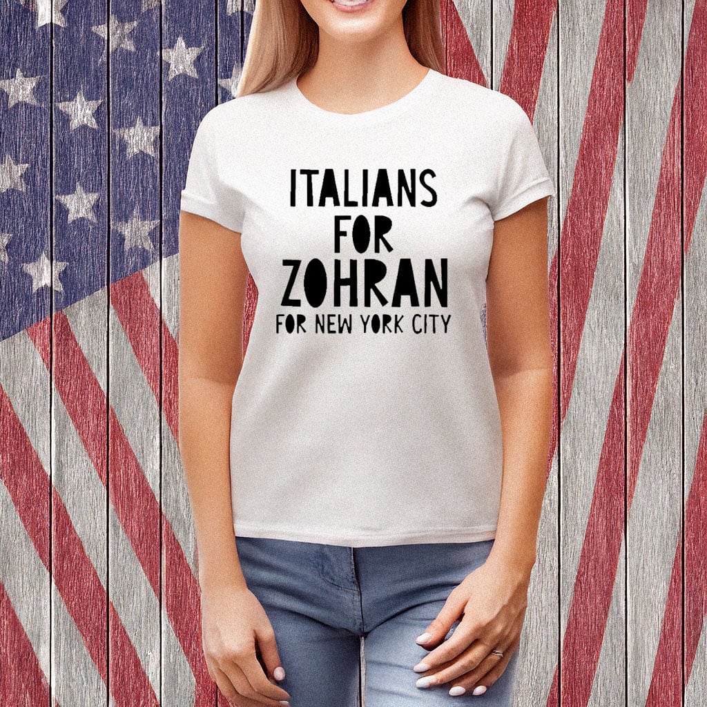 Italians For Zohran T-Shirt NYC Mayor Supporter Shirt Zohran Mamdani Merch Official