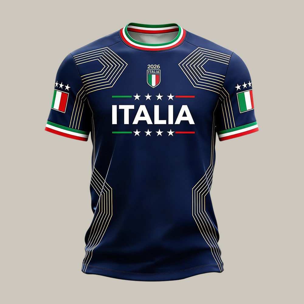 Italy 2026 FIFA World Cup T-Shirt Italia Soccer Supporter Shirt Present For Game Day