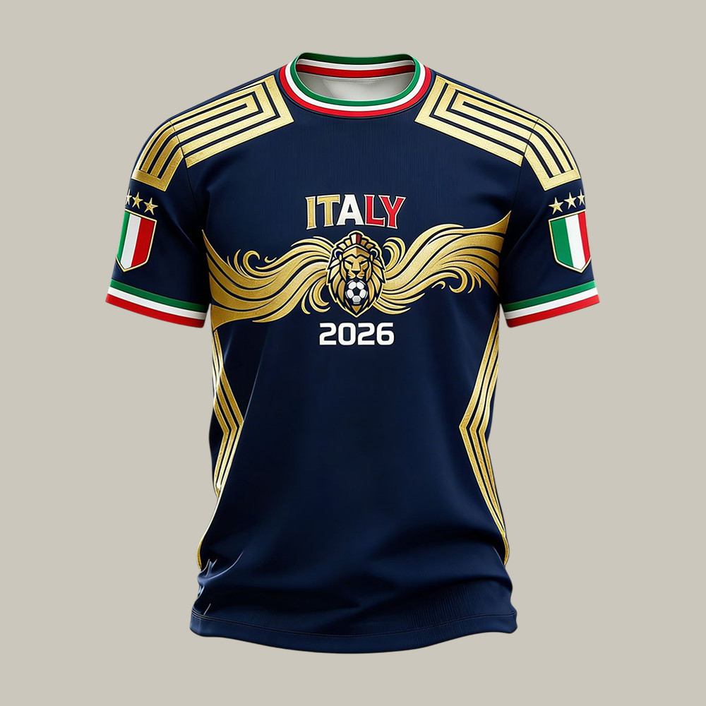 Italy 2026 FIFA World Cup T-Shirt Soccer Clothes Present For Fans