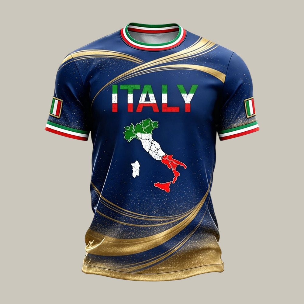 Italy 2026 FIFA World Cup T-Shirt Soccer Fan Merch Cool Gift For Dad Birthday
