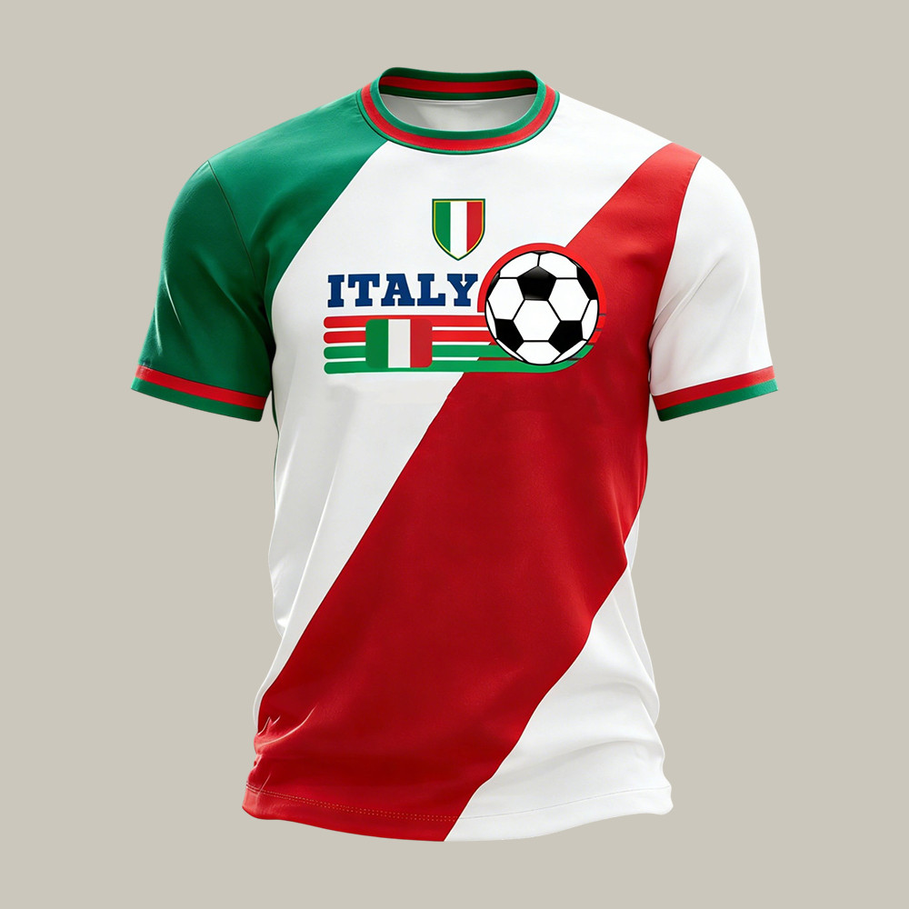 Italy FIFA World Cup Team T-Shirt Italy Soccer Shirt Present Idea For Father's Day