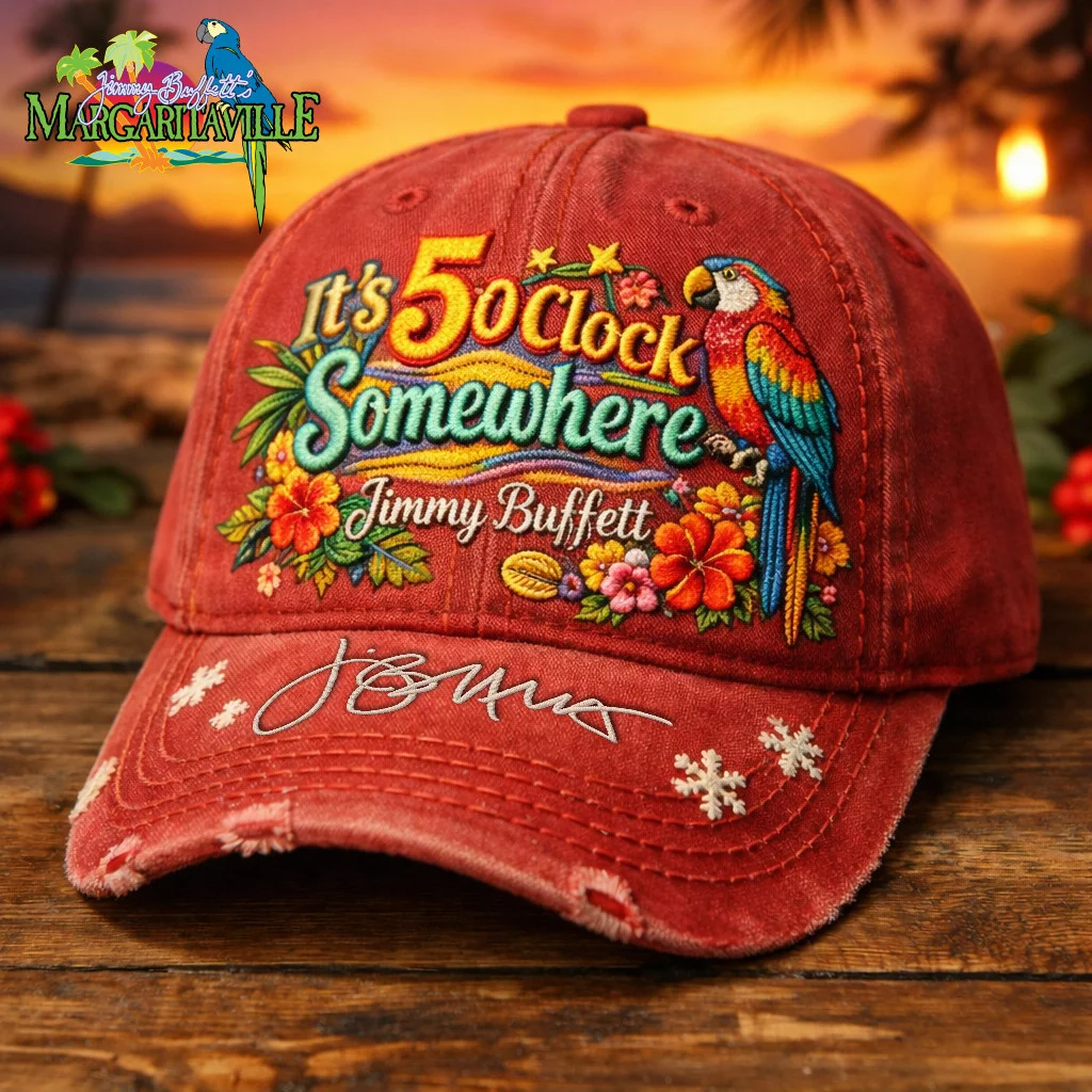 It's 5 O'clock Somewhere Parrot Hat Jimmy Buffett Margaritaville Parrot Cap Gift For Men
