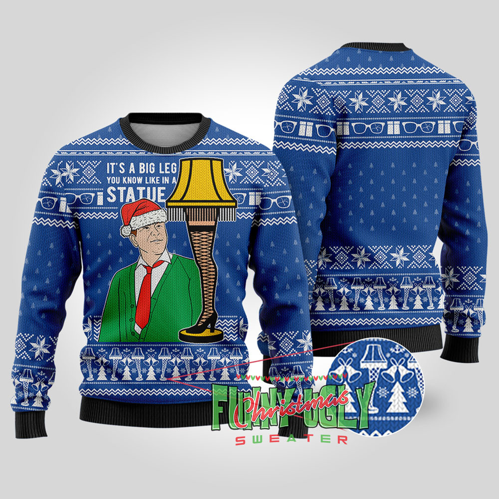 Its A Big Leg A Christmas Story Funny Sweater Royal Trending Christmas Merch Gift 2025 Collection