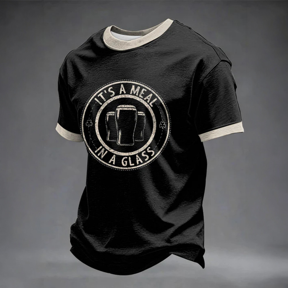 It's A Meal In A Glass T-Shirt Guinness Beer Shirt St Patrick Of Ireland Present