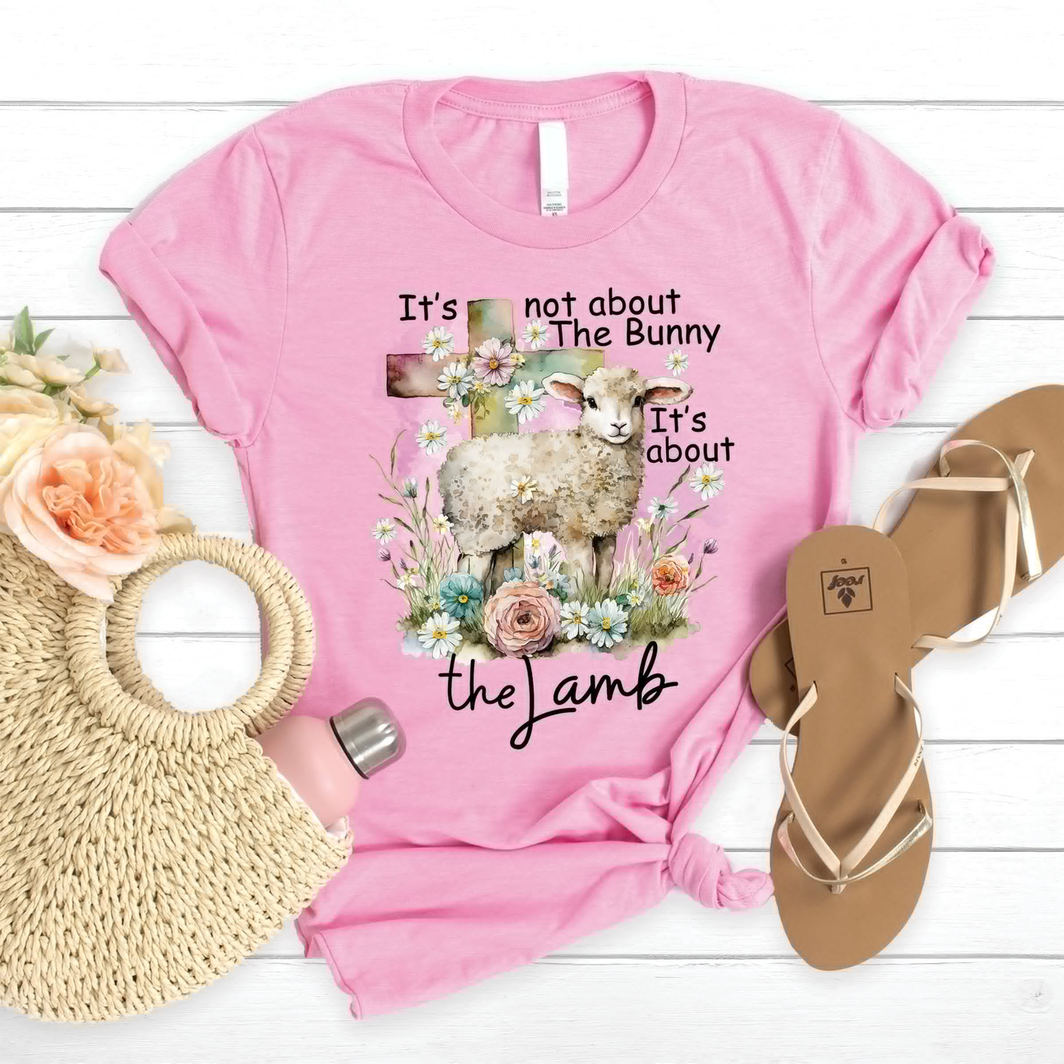 It's About The Lamb Christian Faith Shirt Religious Gifts Easter Apparel Clothing