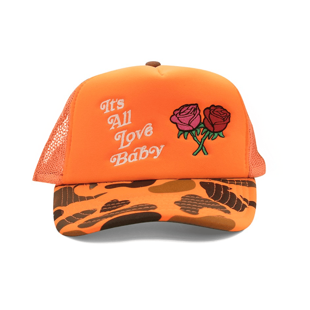 It's All Love Baby Trucker Hat Camo Orange Hat Best Gifts For Mother