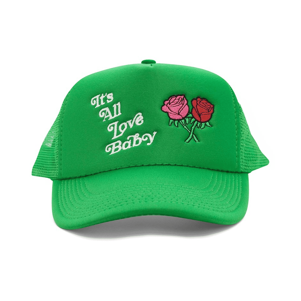 It's All Love Baby Trucker Hat Green Best Gifts For Mom