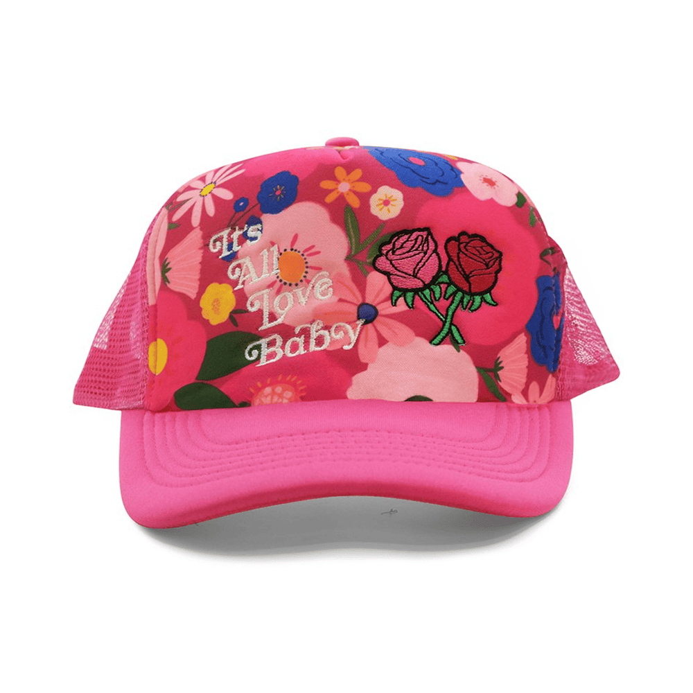 It's All Love Baby Trucker Hat Pop Flower Hat Gifts For Mother