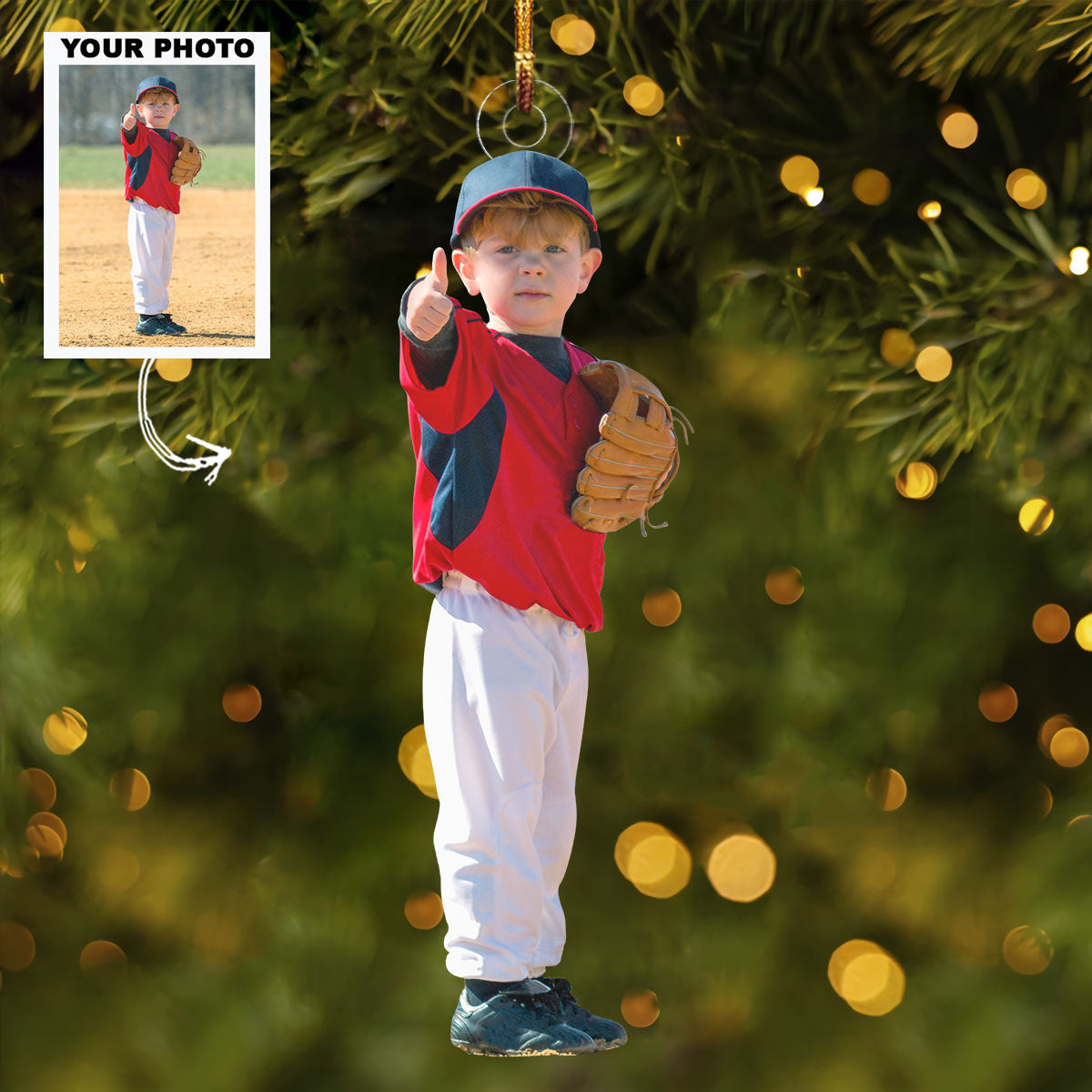 Its Baseball Time Personalized Photo Mica Ornament Christmas Gift For Baseball Lovers