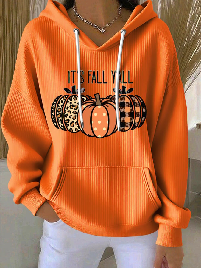 It's Fall Yall Pumpkin Hoodie Pumpkin Patch Merch Thanksgiving Gift Ideas For Family