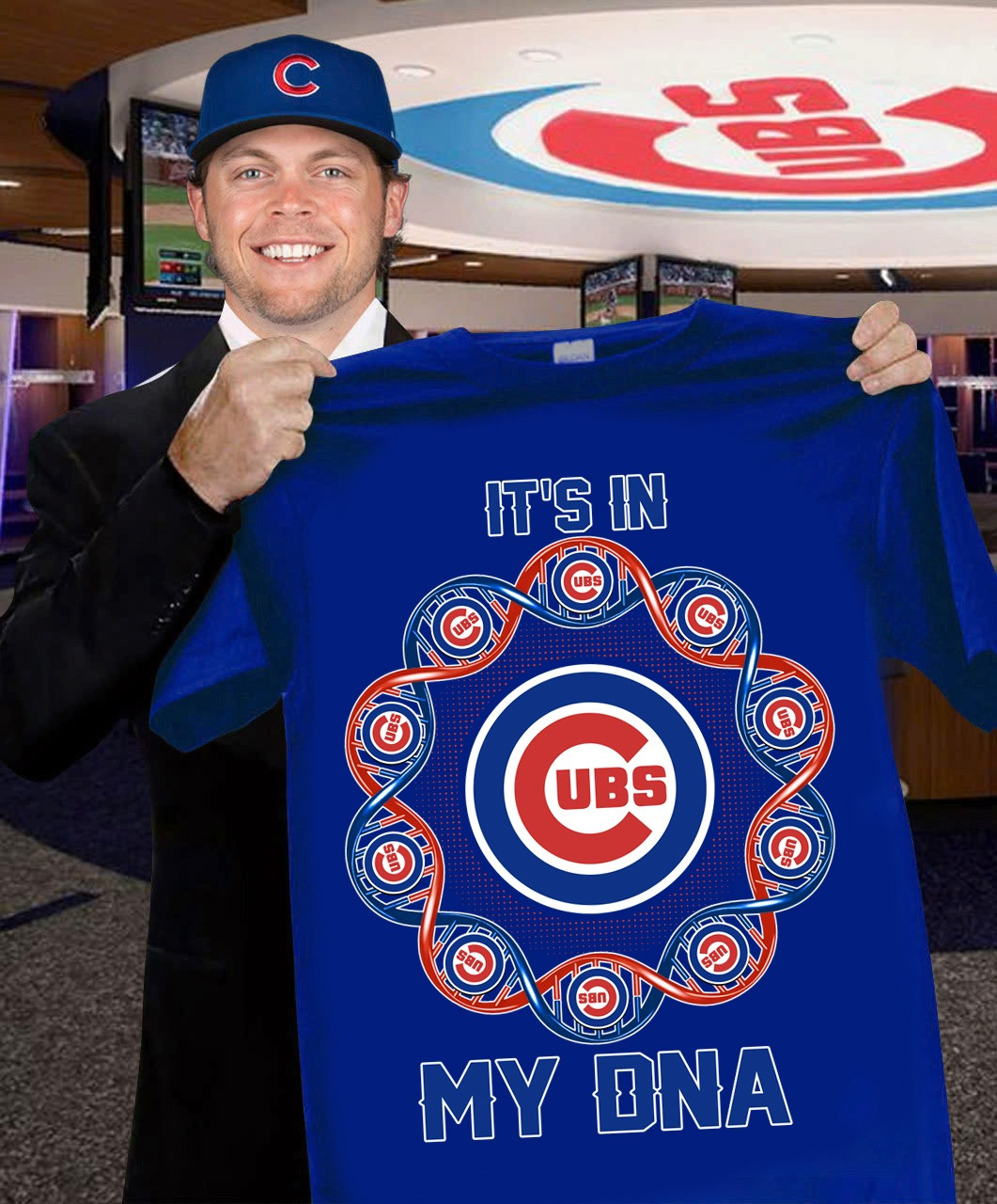 It's In My DNA Chicago Cubs T-Shirt Best Gifts For Cubs Fans Father's Day Ideas For Dad