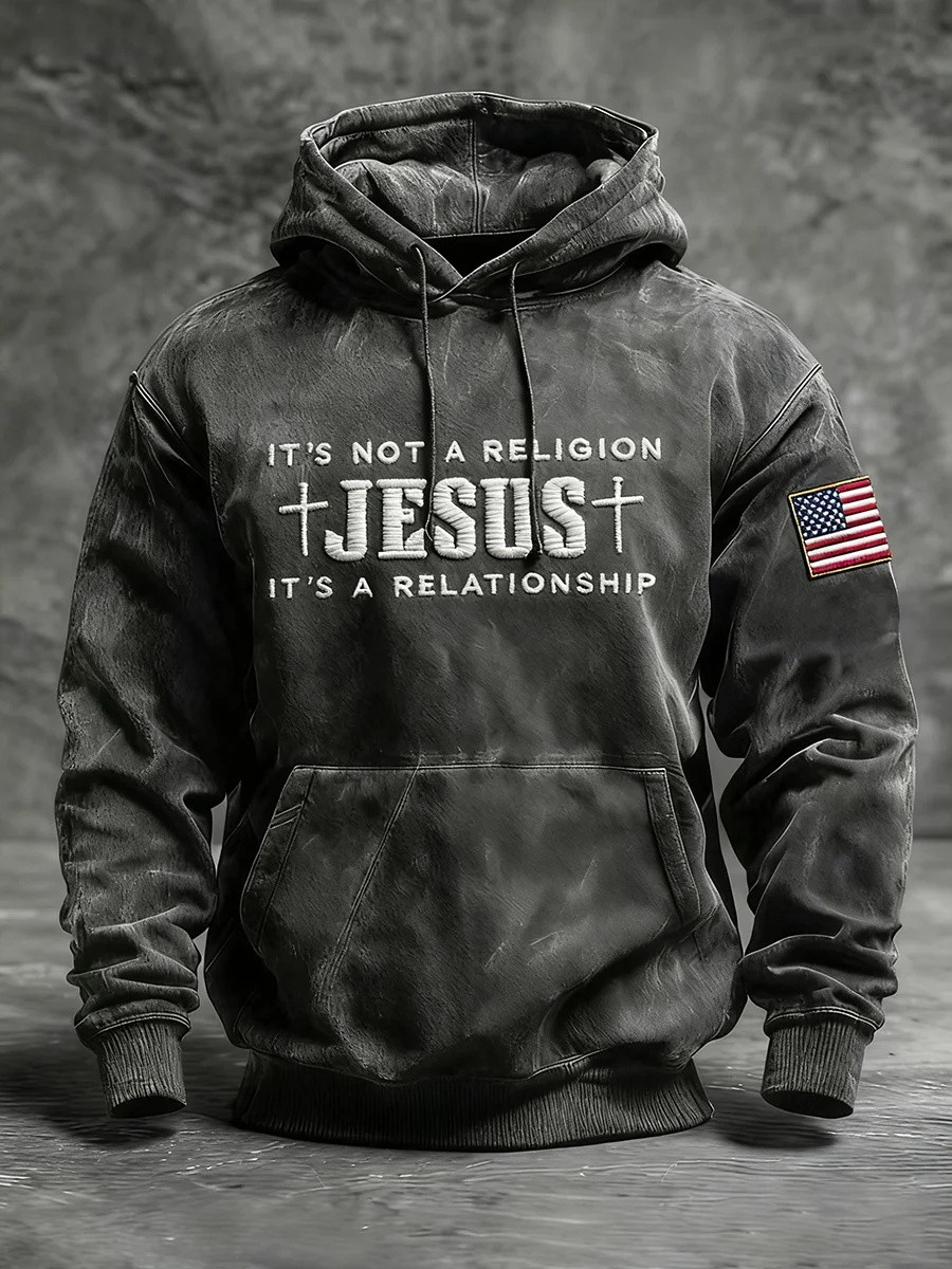 Its Not A Religion Its A Relationship Jesus Hoodie Men Christian Apparel Best Gift Ideas
