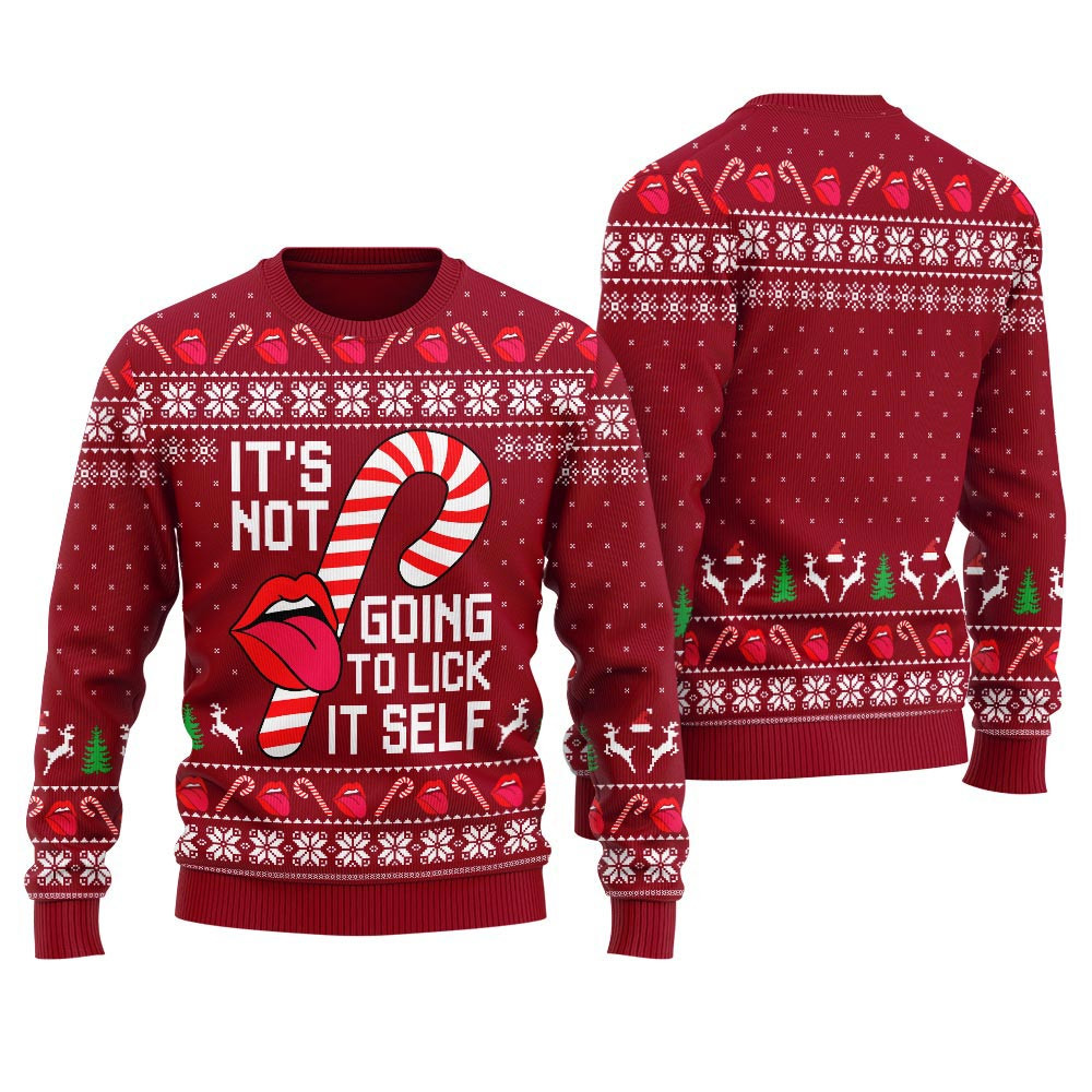 Its Not Going To Lick Itself Ugly Christmas Sweater Exclusive Holiday Sweater Merch for Gift Giving