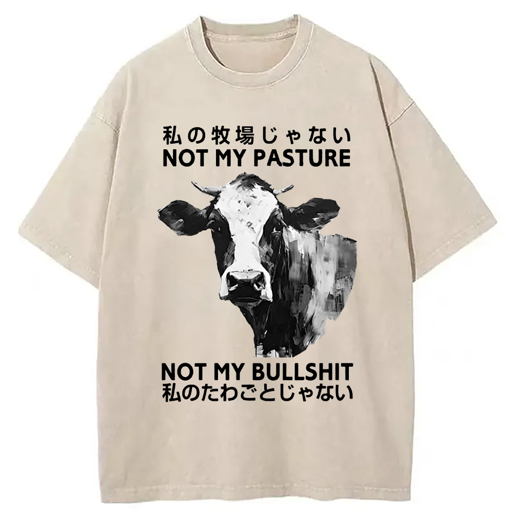 It's Not My Problem Washed T-Shirt Cool Urban Street Style Shirt Gifts For Besties