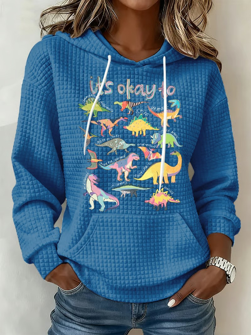 Its Okay To Be Different Dinosaur Hoodie Autism Awareness Month Acceptance Best Gift For Supporters