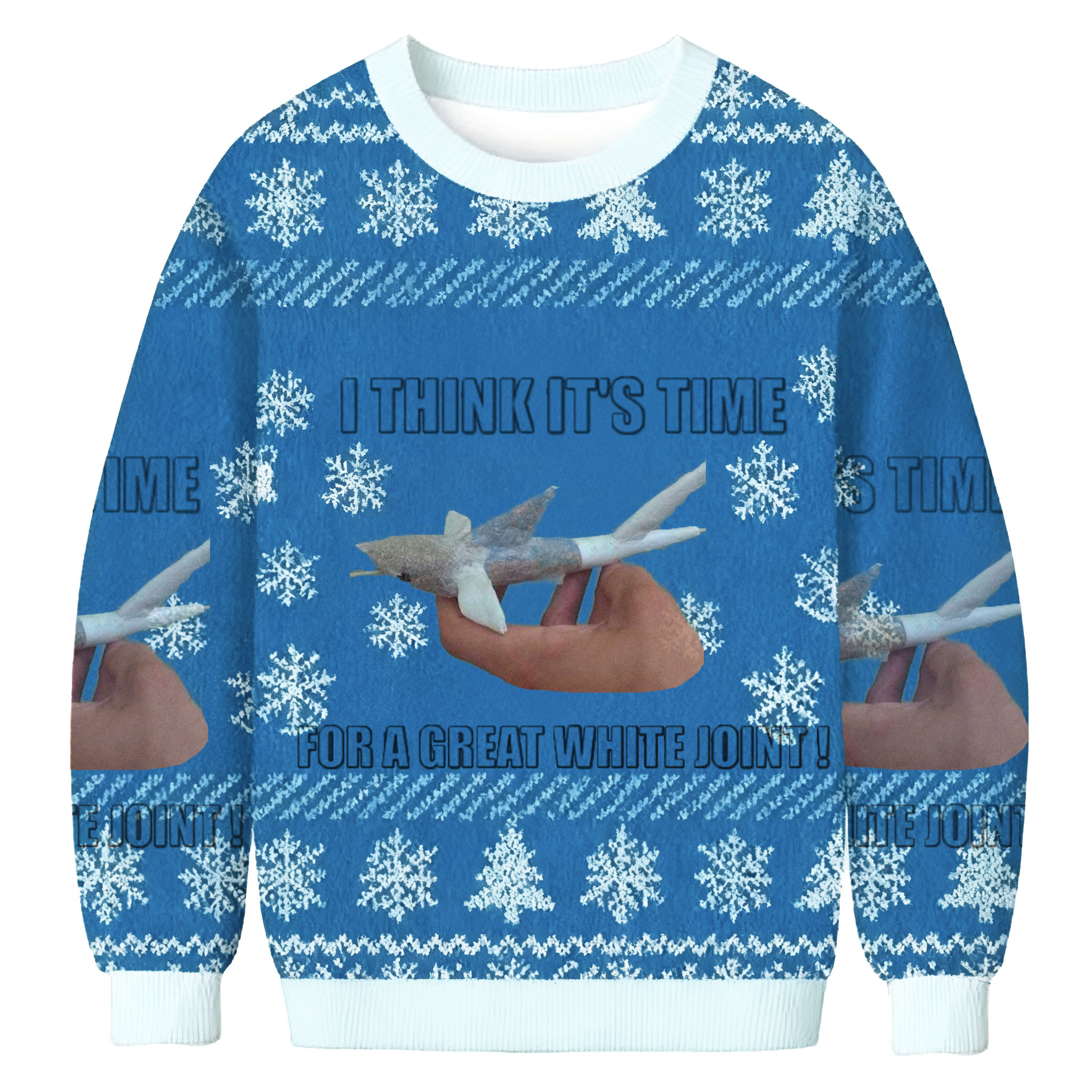 It's Time For A Great White Joint Christmas Ugly Sweater Winter Apparel Christmas Gifts For Friends